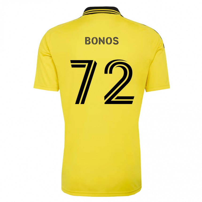 גברים כדורגל Jackson Bonos #72 צהוב שחור ג'רזי ביתית 2026/27