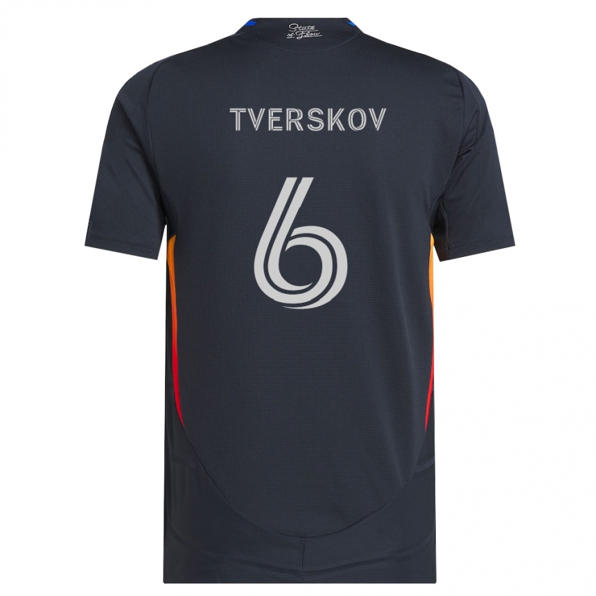 גברים כדורגל Jeppe Tverskov #6 אפור כהה אדום ג'רזי ביתית 2026/27