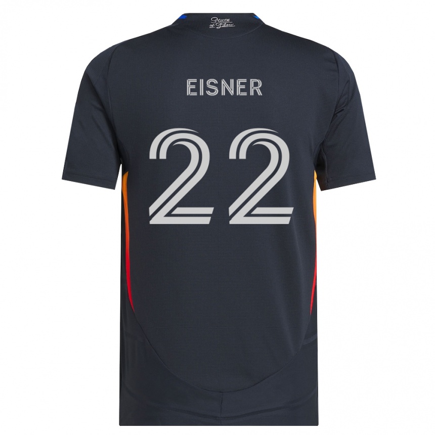 גברים כדורגל Wilson Eisner #22 אפור כהה אדום ג'רזי ביתית 2026/27