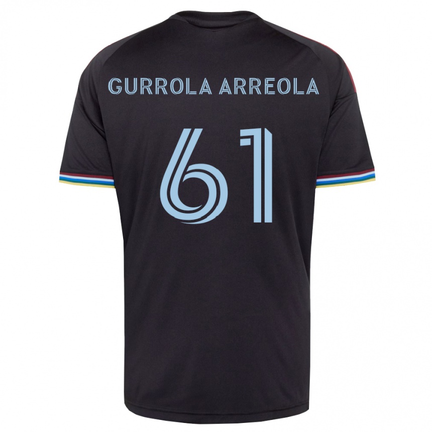 גברים כדורגל Diego Gurrola Arreola #61 שחור כחול שמיים ג'רזי ביתית 2026/27