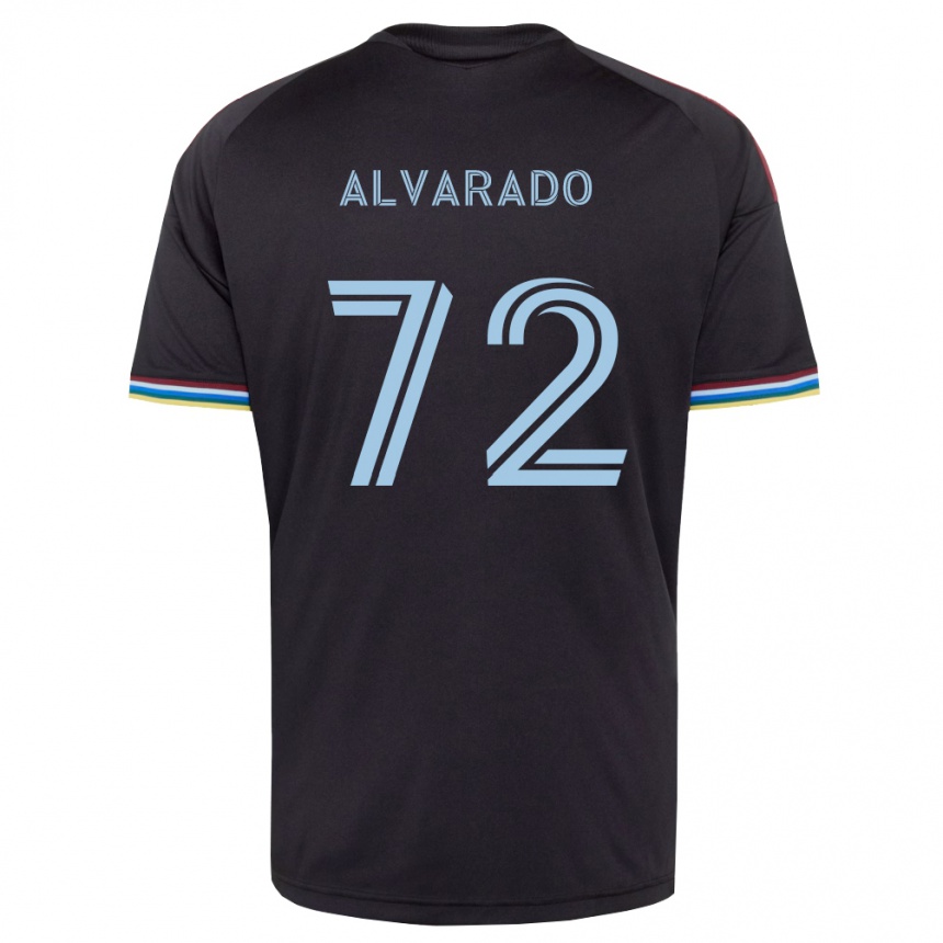 גברים כדורגל Miguel Alvarado #72 שחור כחול שמיים ג'רזי ביתית 2026/27