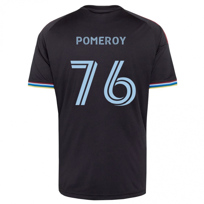 גברים כדורגל Jack Pomeroy #76 שחור כחול שמיים ג'רזי ביתית 2026/27