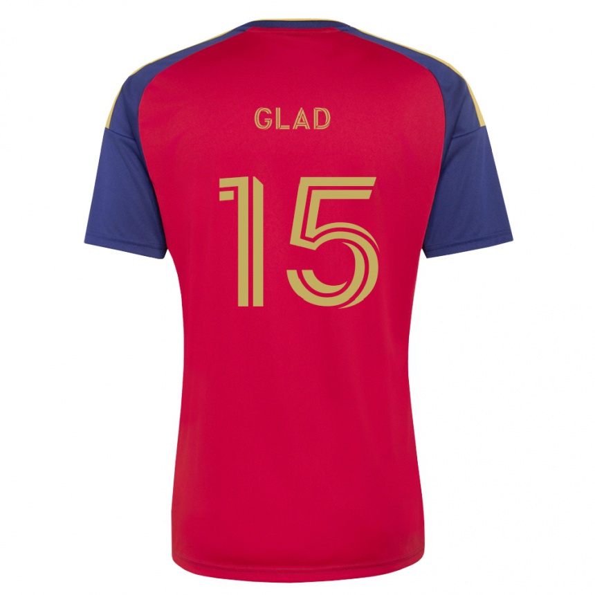 גברים כדורגל Justen Glad #15 כחול מלכותי חום אדום ג'רזי ביתית 2026/27