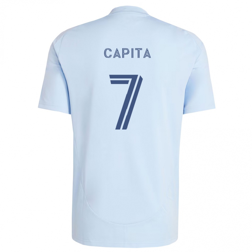 גברים כדורגל Capita #7 כחול בהיר אפור בהיר ג'רזי ביתית 2026/27