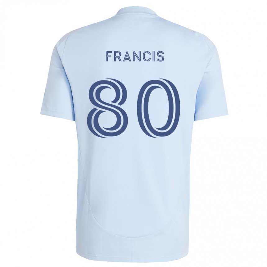 גברים כדורגל Makhi Francis #80 כחול בהיר אפור בהיר ג'רזי ביתית 2026/27