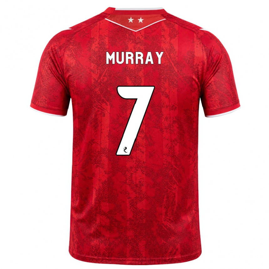 גברים כדורגל Phoebe Murray #7 אדום לבן ג'רזי ביתית 2026/27