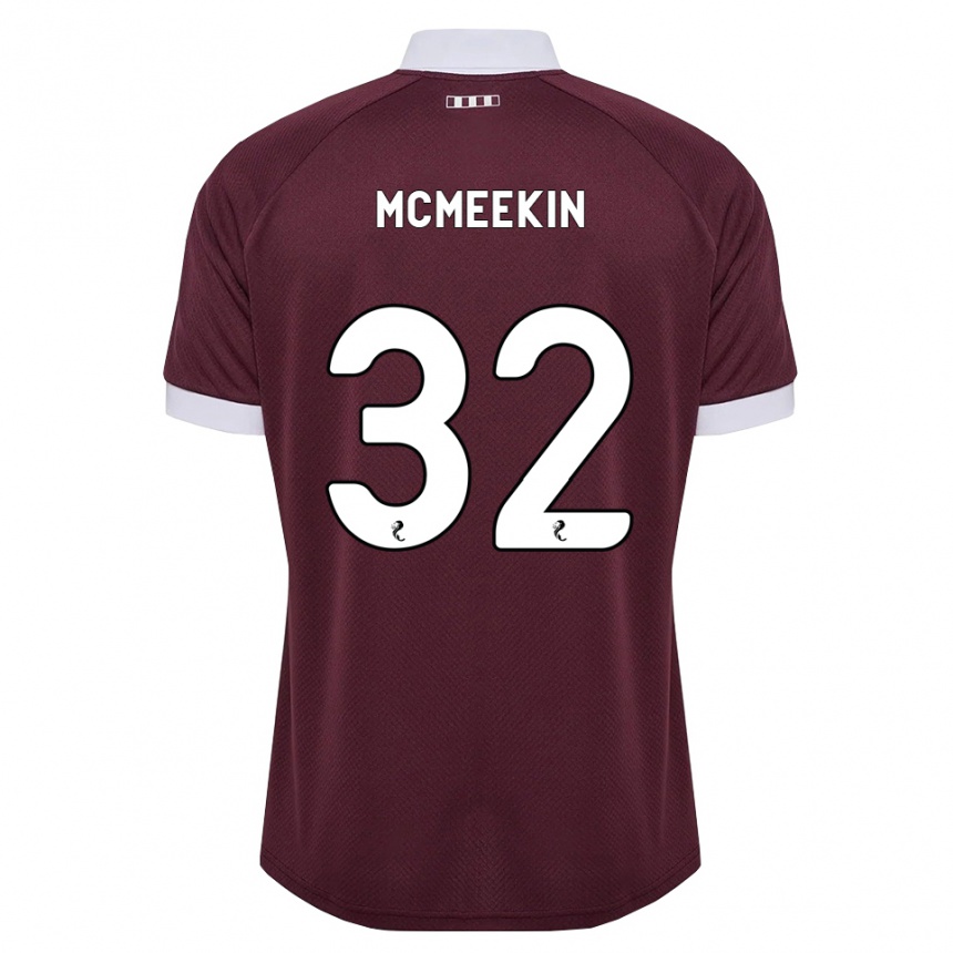 גברים כדורגל Keir Mcmeekin #32 בורגונדי לבן ג'רזי ביתית 2026/27 גברים כדורגל Keir Mcmeekin #32 בורגונדי לבן ג'רזי ביתית 2026/27