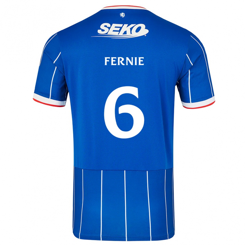 גברים כדורגל Cameron Fernie #6 אדום כחול לבן ג'רזי ביתית 2026/27
