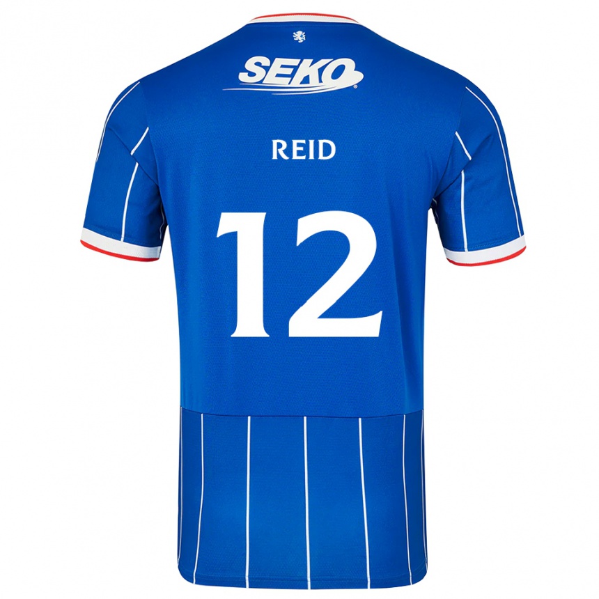 גברים כדורגל James Reid #12 אדום כחול לבן ג'רזי ביתית 2026/27