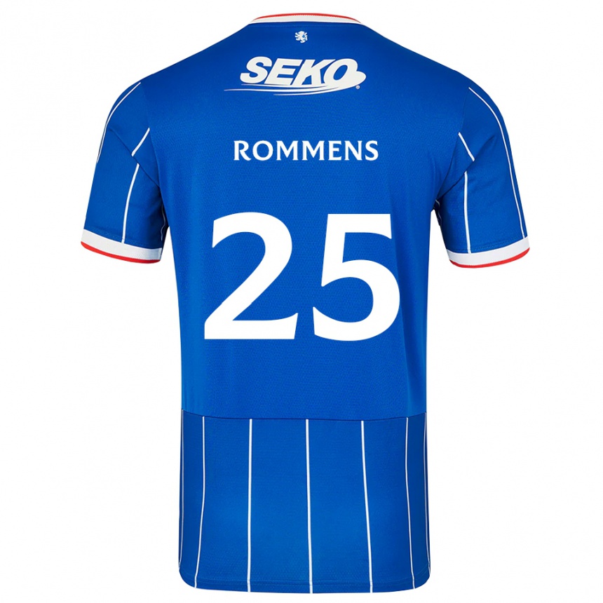 גברים כדורגל Tuur Rommens #25 אדום כחול לבן ג'רזי ביתית 2026/27