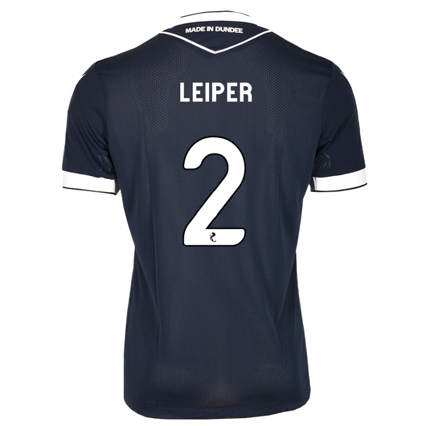 גברים כדורגל Ashton Leiper #2 כחול חצות לבן ג'רזי ביתית 2026/27