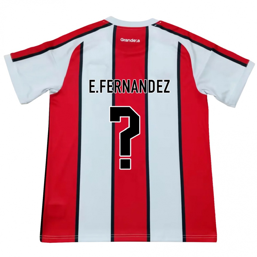גברים כדורגל Esteban Fernandez #0 לבן אדום שחור הרחק ג'רזי 2026/27