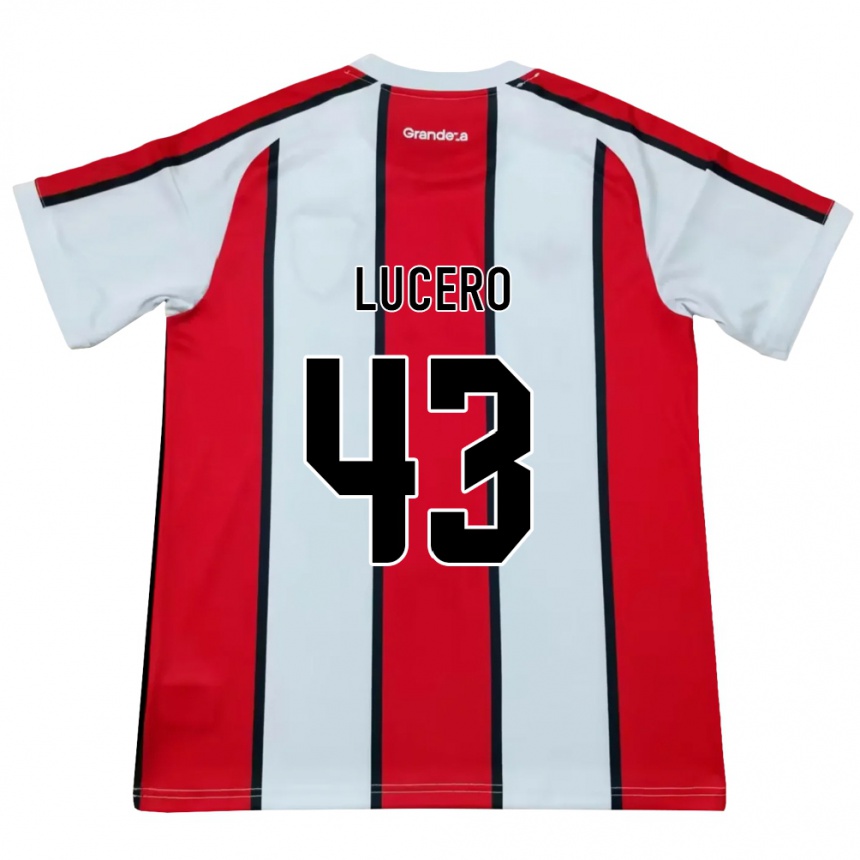גברים כדורגל Valentin Lucero #43 לבן אדום שחור הרחק ג'רזי 2026/27