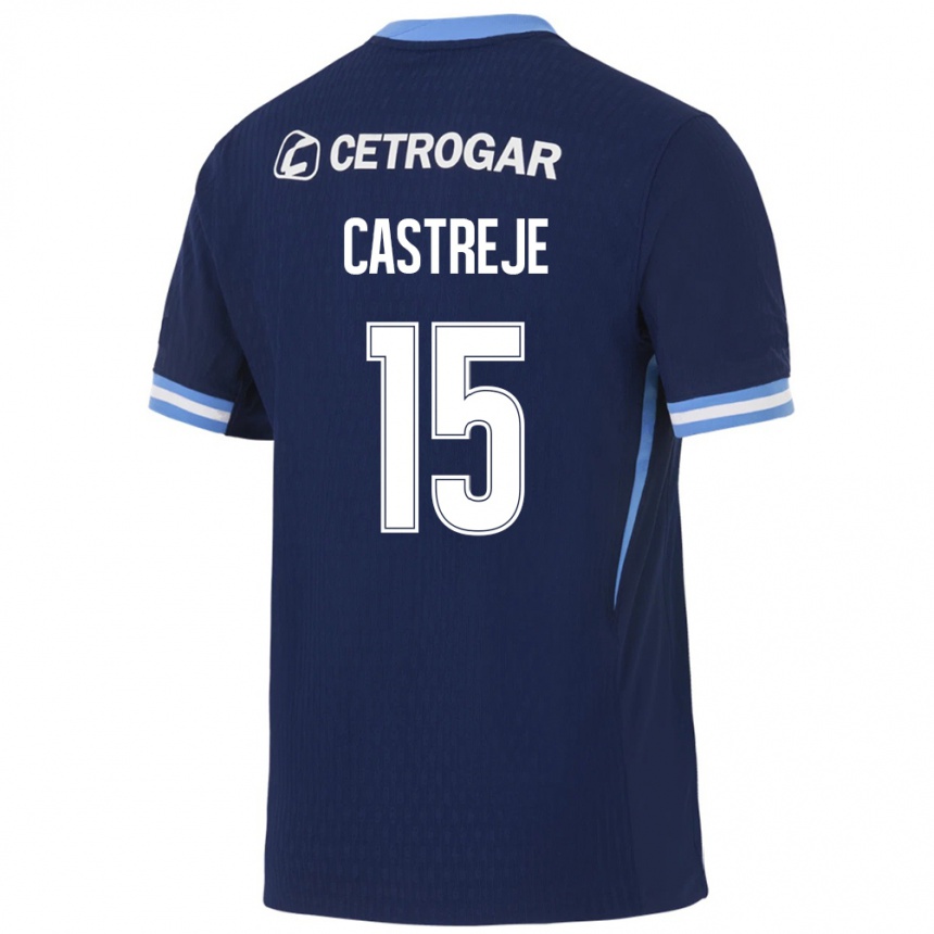גברים כדורגל Bautista Castreje #15 כחול מלכותי כחול בהיר לבן הרחק ג'רזי 2026/27