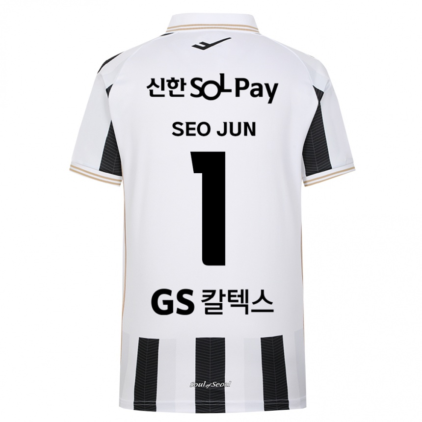 גברים כדורגל Seo-Jun Lee #1 שחור לבן הרחק ג'רזי 2026/27