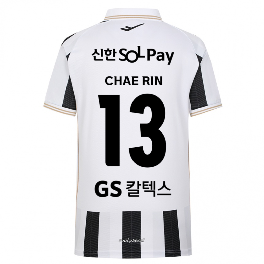 גברים כדורגל Han Chae-Rin #13 שחור לבן הרחק ג'רזי 2026/27