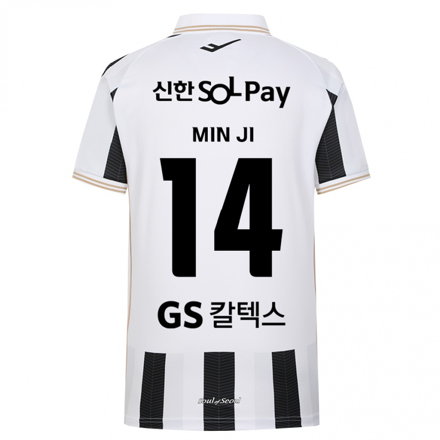 גברים כדורגל Kim Min-Ji #14 שחור לבן הרחק ג'רזי 2026/27 גברים כדורגל Kim Min-Ji #14 שחור לבן הרחק ג'רזי 2026/27