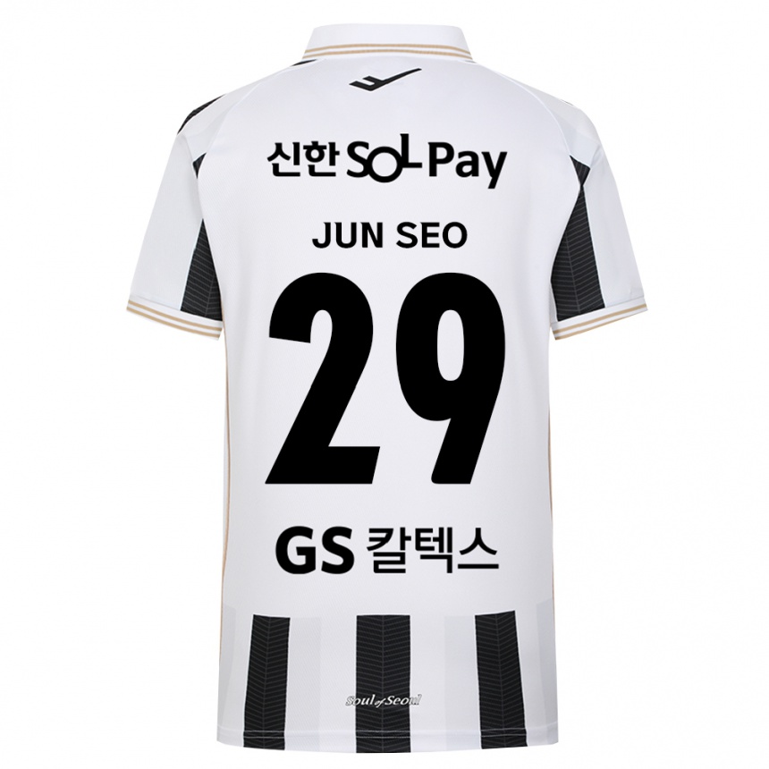 גברים כדורגל Jun-Seo Kim #29 שחור לבן הרחק ג'רזי 2026/27