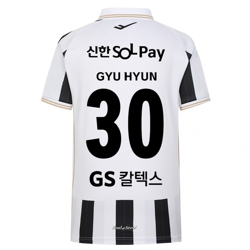 גברים כדורגל Gyu-Hyun Uhm #30 שחור לבן הרחק ג'רזי 2026/27