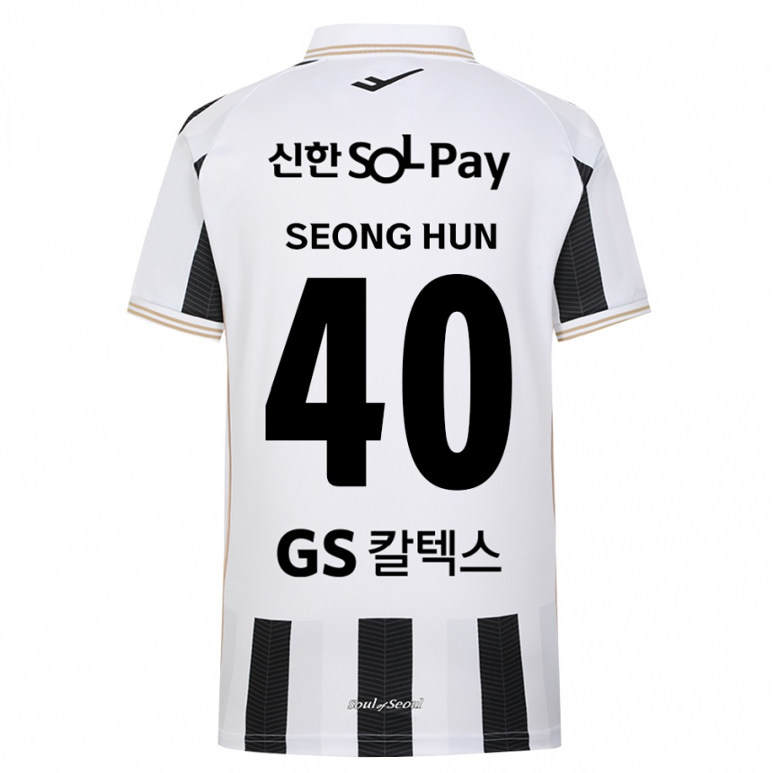 גברים כדורגל Seong-Hun Park #40 שחור לבן הרחק ג'רזי 2026/27