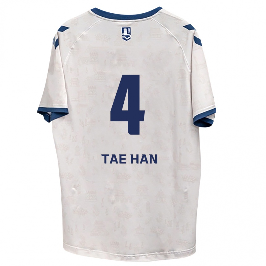 גברים כדורגל Tae-Han Kim #4 כחול מלכותי לבן הרחק ג'רזי 2026/27