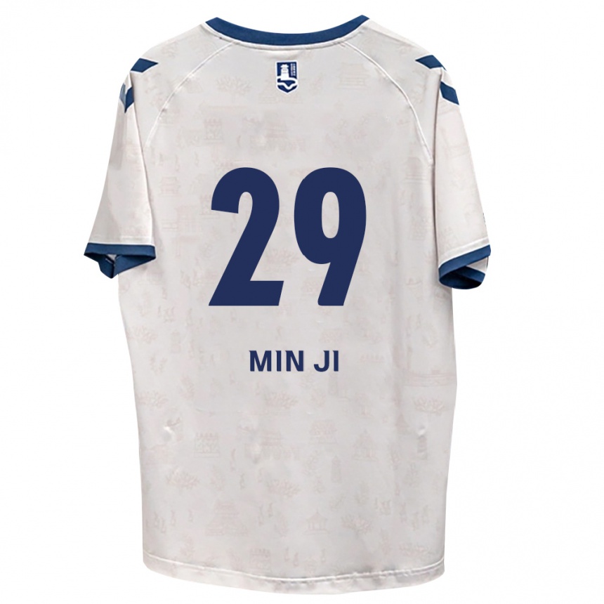 גברים כדורגל Jeon Min-Ji #29 כחול מלכותי לבן הרחק ג'רזי 2026/27