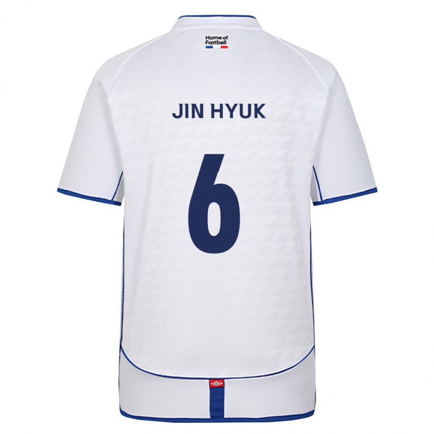 גברים כדורגל Jin-Hyuk Lee #6 שחור לבן אדום הרחק ג'רזי 2026/27