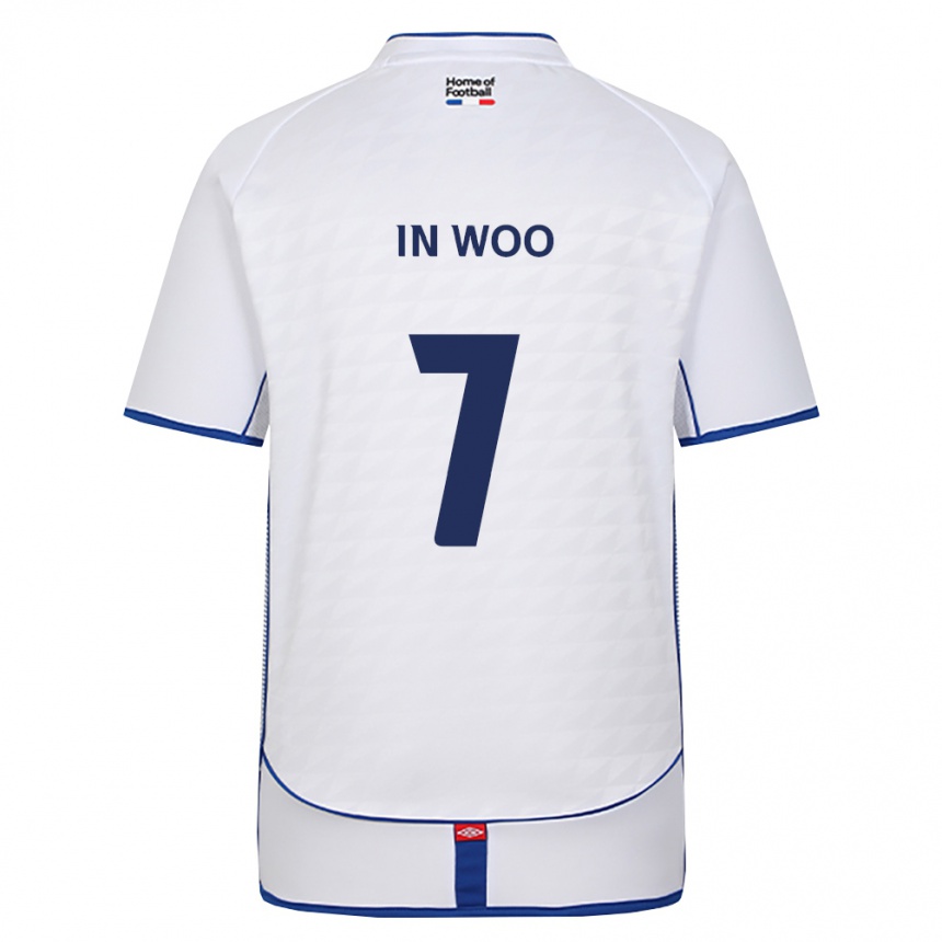 גברים כדורגל In-Woo Lee #7 שחור לבן אדום הרחק ג'רזי 2026/27