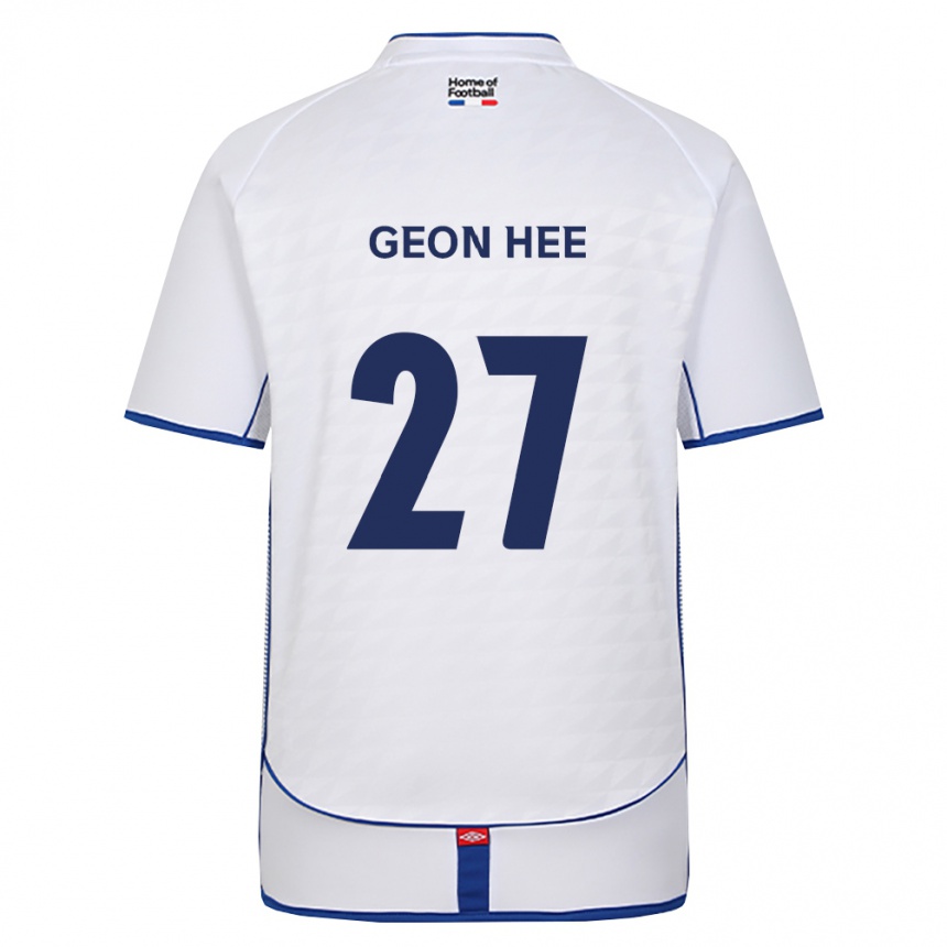 גברים כדורגל Geon-Hee Lee #27 שחור לבן אדום הרחק ג'רזי 2026/27