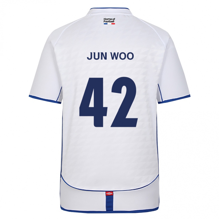 גברים כדורגל Jun-Woo Lee #42 שחור לבן אדום הרחק ג'רזי 2026/27 גברים כדורגל Jun-Woo Lee #42 שחור לבן אדום הרחק ג'רזי 2026/27
