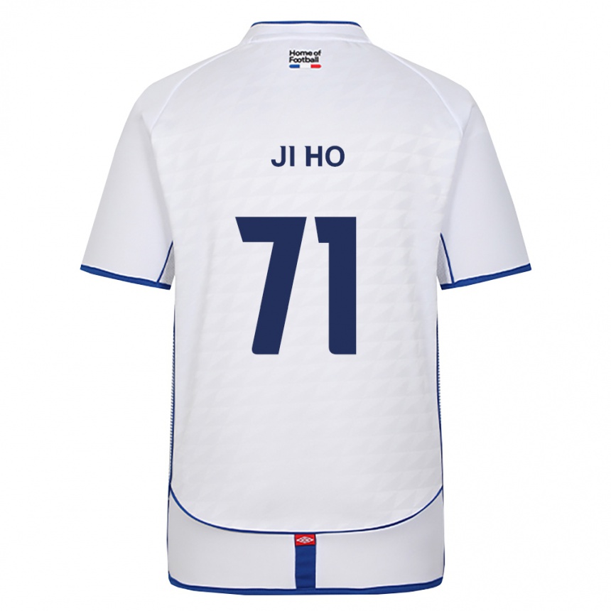 גברים כדורגל Ji-Ho Kim #71 שחור לבן אדום הרחק ג'רזי 2026/27