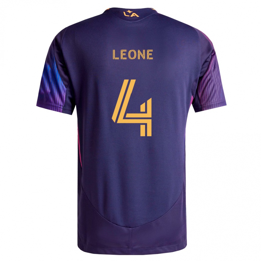 גברים כדורגל Matthew Leone #4 סגול עמוק צהוב הרחק ג'רזי 2026/27