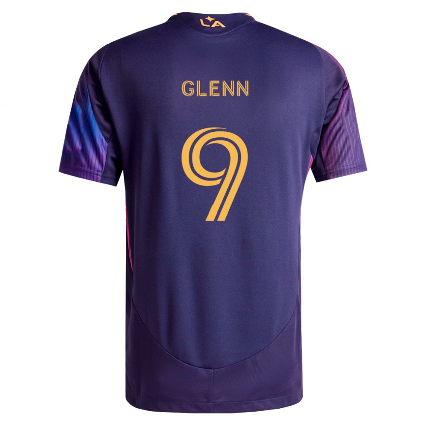 גברים כדורגל Jordan Glenn #9 סגול עמוק צהוב הרחק ג'רזי 2026/27