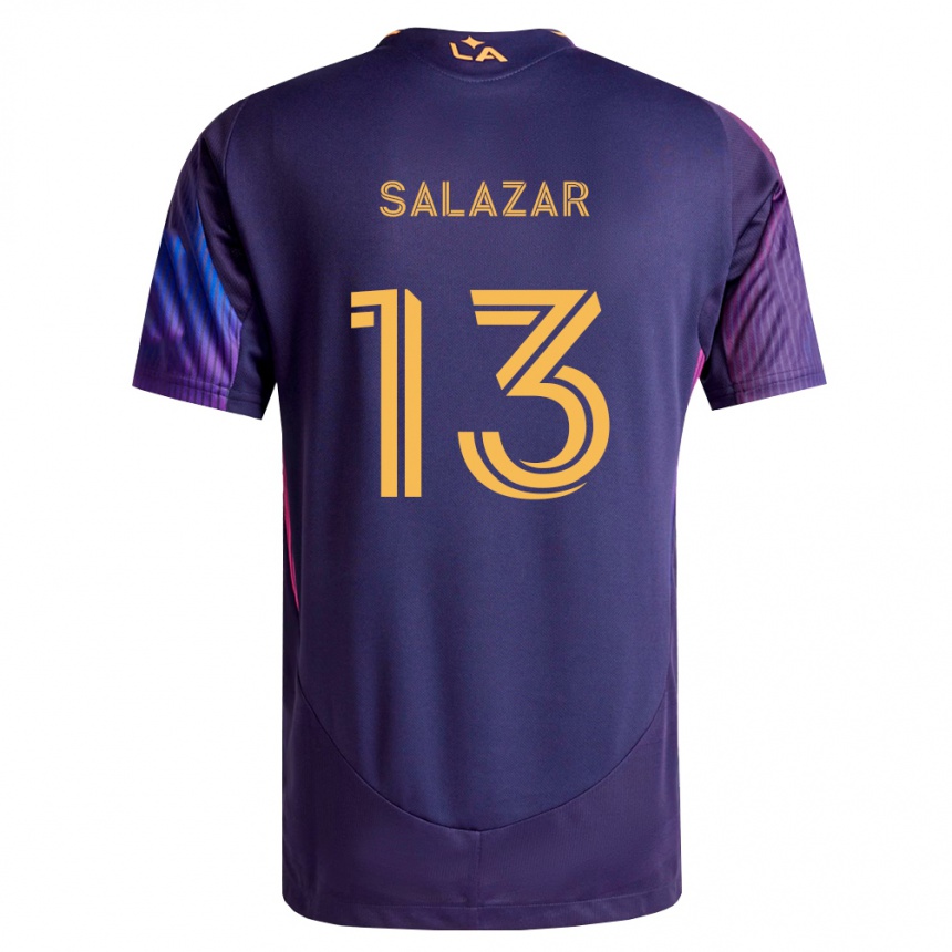 גברים כדורגל Giovanni Salazar #13 סגול עמוק צהוב הרחק ג'רזי 2026/27