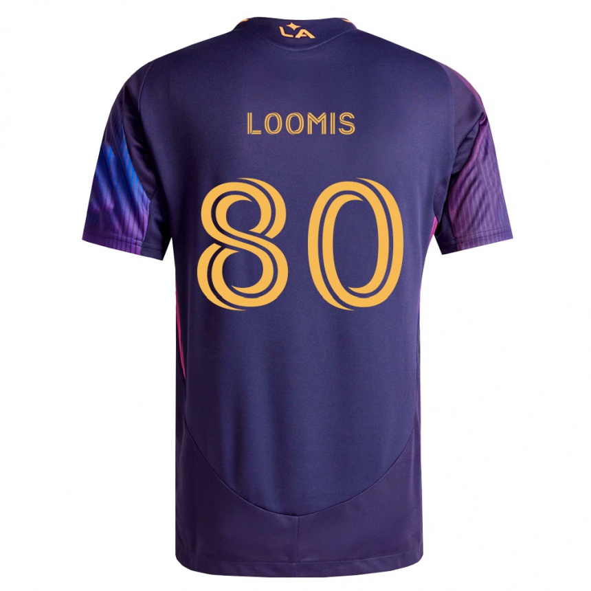 גברים כדורגל Ethan Loomis #80 סגול עמוק צהוב הרחק ג'רזי 2026/27