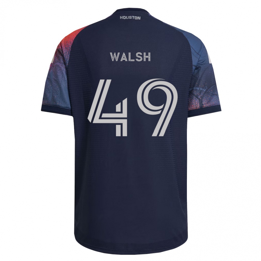 גברים כדורגל Kian Walsh #49 כחול עמוק לבן כתום הרחק ג'רזי 2026/27