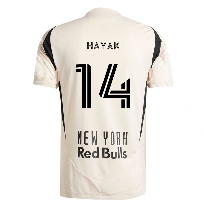 גברים כדורגל Ari Hayak #14 לבן מחוץ לאדום שחור הרחק ג'רזי 2026/27