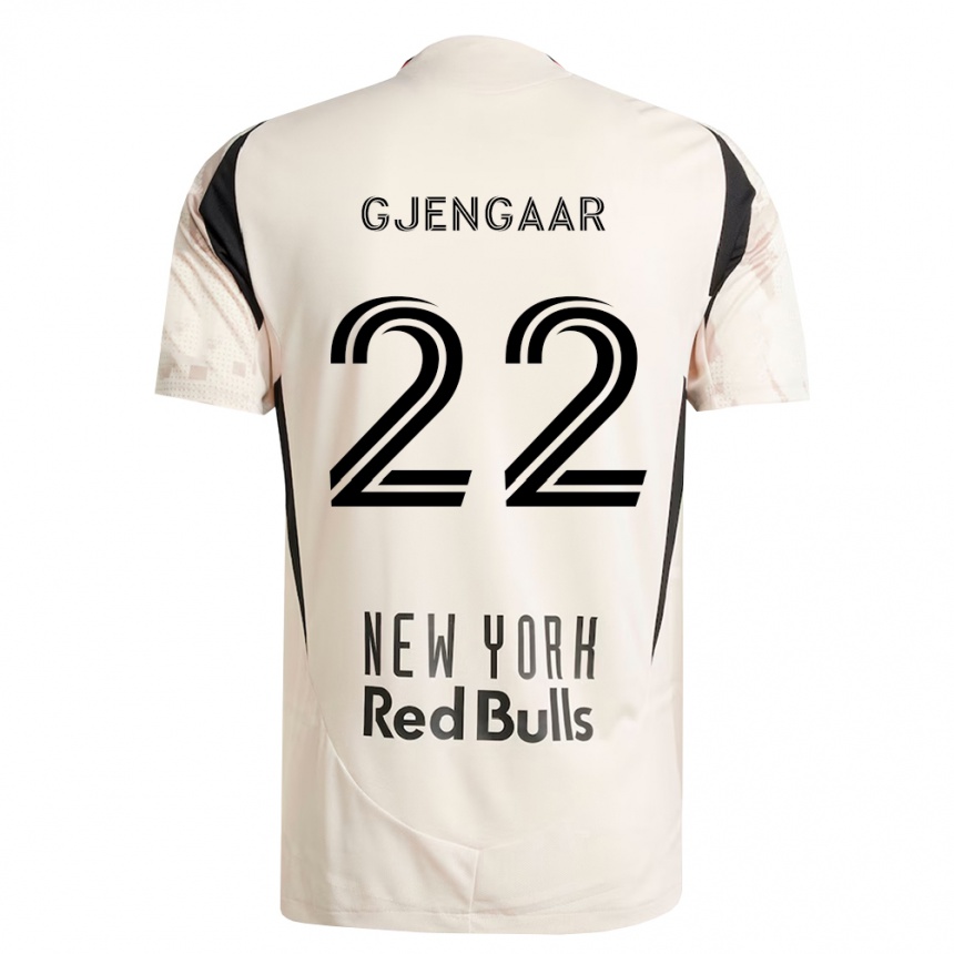 גברים כדורגל Dennis Gjengaar #22 לבן מחוץ לאדום שחור הרחק ג'רזי 2026/27