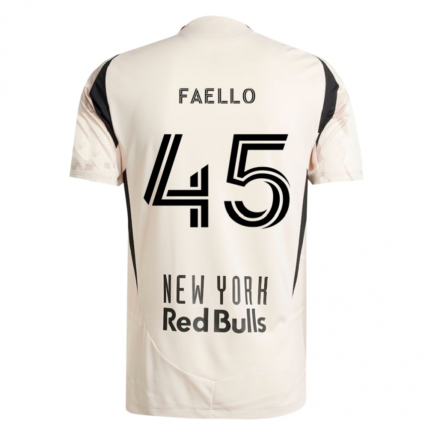 גברים כדורגל Connor Faello #45 לבן מחוץ לאדום שחור הרחק ג'רזי 2026/27
