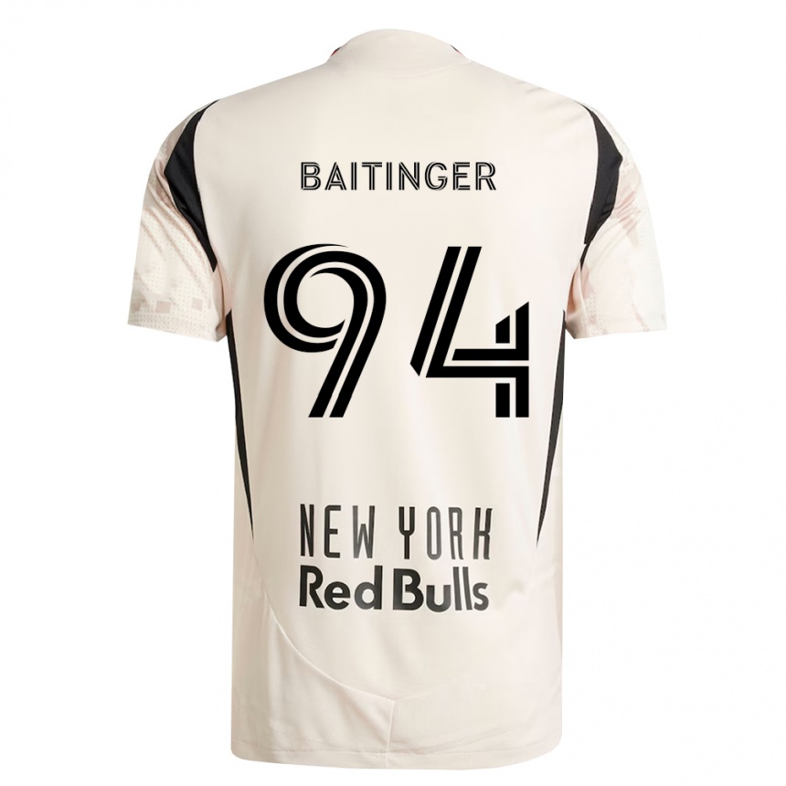 גברים כדורגל Sean Baitinger #94 לבן מחוץ לאדום שחור הרחק ג'רזי 2026/27