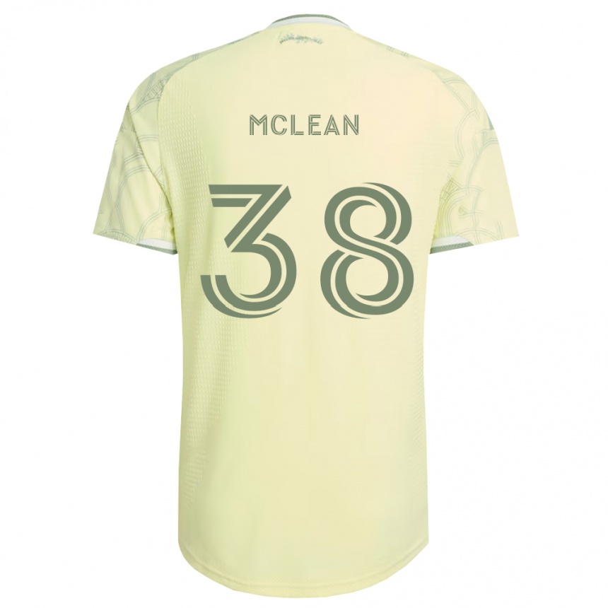 גברים כדורגל Justin Mclean #38 בז' לבן הרחק ג'רזי 2026/27
