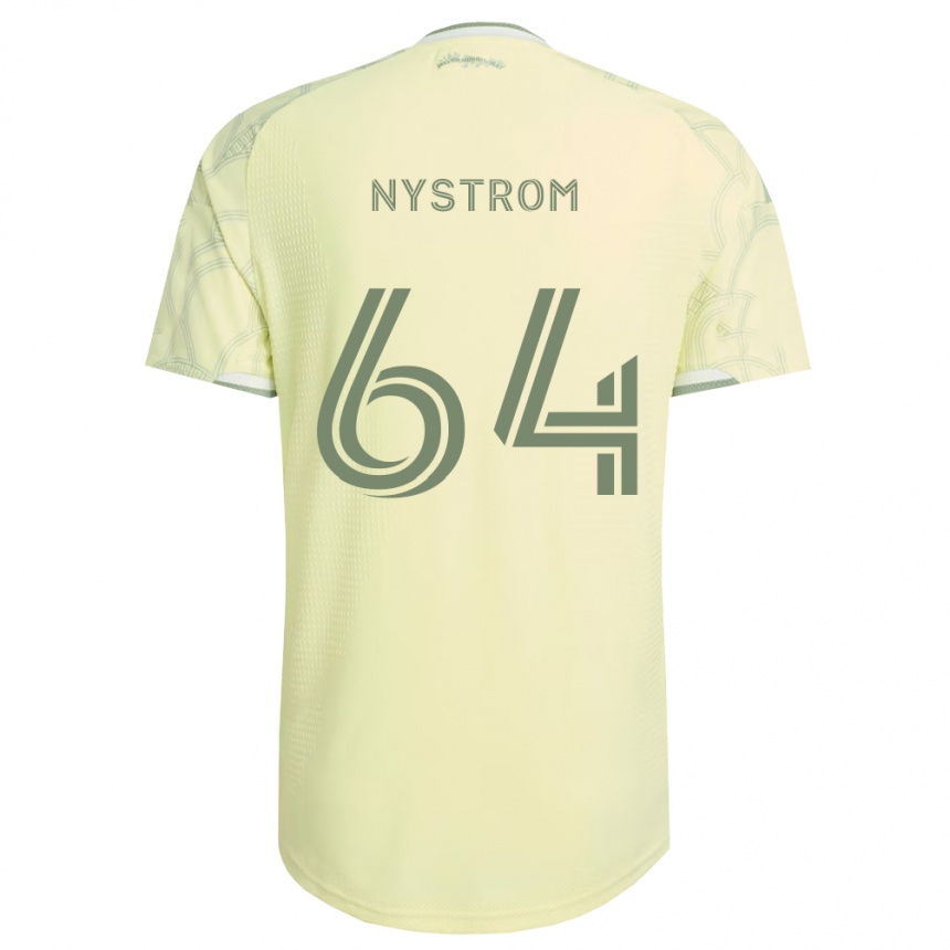 גברים כדורגל August Nystrom #64 בז' לבן הרחק ג'רזי 2026/27