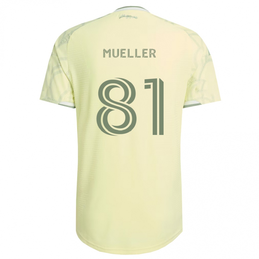 גברים כדורגל Henry Mueller #81 בז' לבן הרחק ג'רזי 2026/27