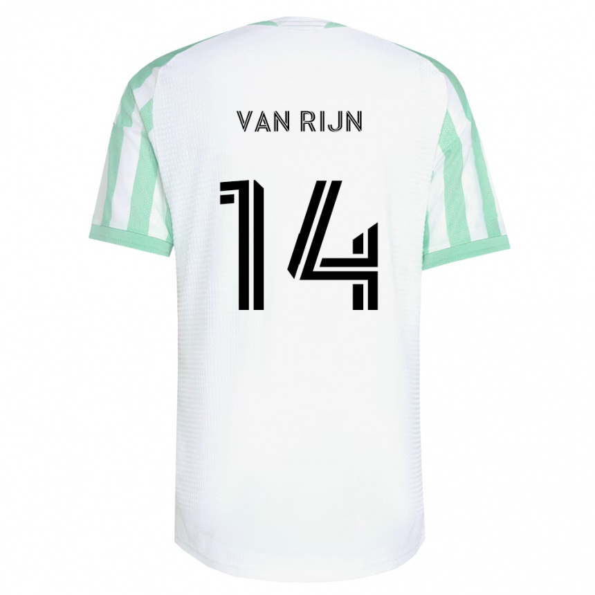 גברים כדורגל Nico Van Rijn #14 ירוק בהיר שחור לבן הרחק ג'רזי 2026/27