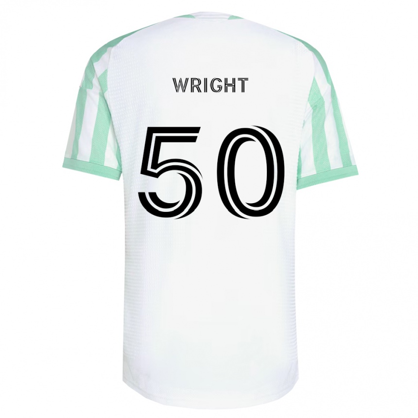 גברים כדורגל Daniel Wright #50 ירוק בהיר שחור לבן הרחק ג'רזי 2026/27