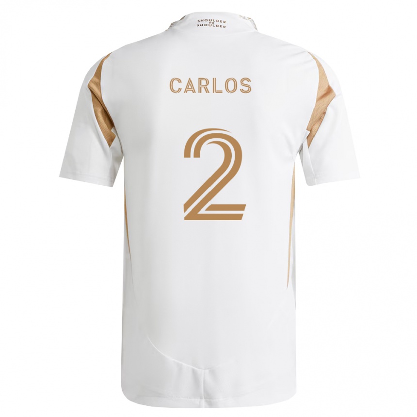 גברים כדורגל Aidan Carlos #2 לבן חום הרחק ג'רזי 2026/27