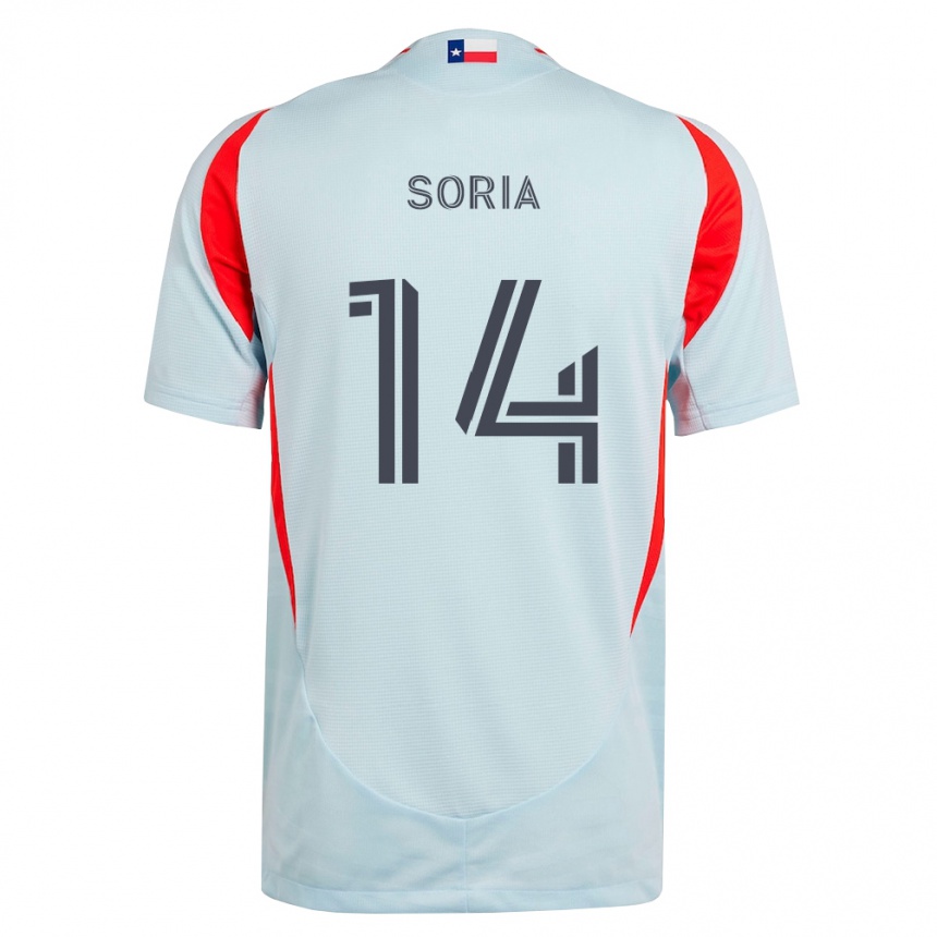 גברים כדורגל Alex Soria #14 אפור כהה לבן אדום הרחק ג'רזי 2026/27
