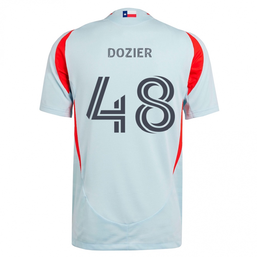 גברים כדורגל Jonathon Dozier #48 אפור כהה לבן אדום הרחק ג'רזי 2026/27