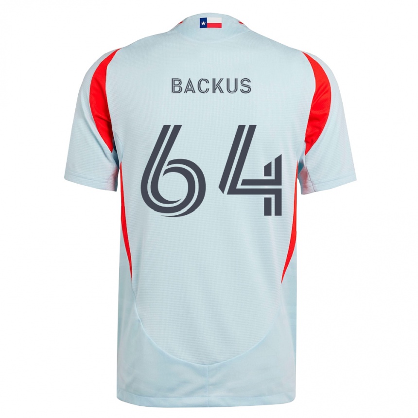 גברים כדורגל Braeden Backus #64 אפור כהה לבן אדום הרחק ג'רזי 2026/27