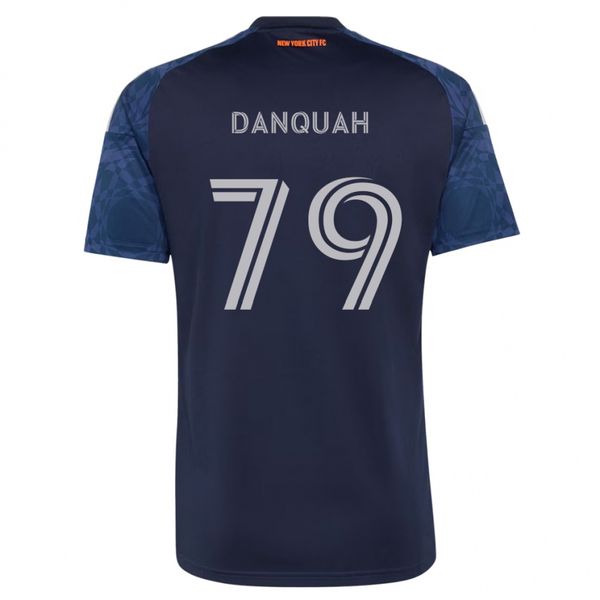 גברים כדורגל Caleb Danquah #79 כחול עמוק לבן הרחק ג'רזי 2026/27